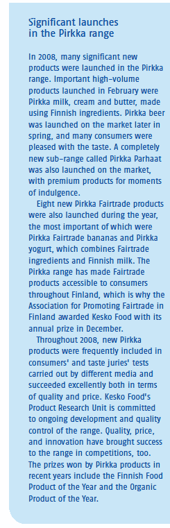 Significant launches in the Pirkka range